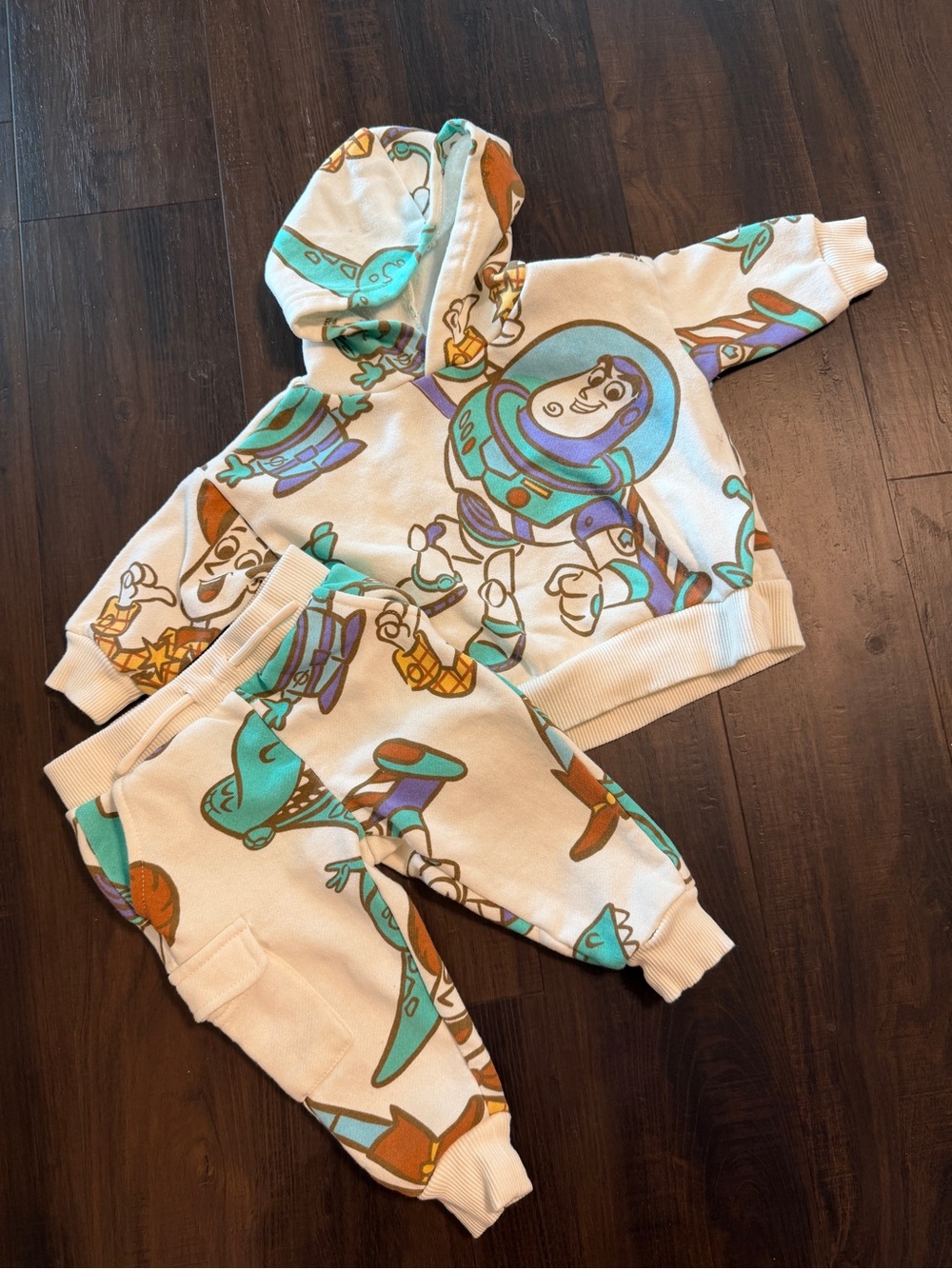 Disney Pixar Toy Story Baby 12M Hoodie Jogger Set Buzz Lightyear Woody Rex